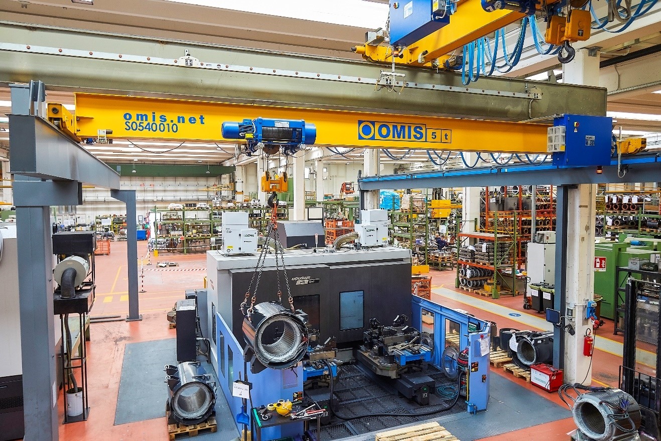 Single girder electric overhead travelling crane -OMIS ITALY